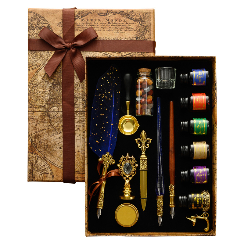 Glass Dip Pen Calligraphy Ink Set - Classic Glass Dip Pens 18 Nibs