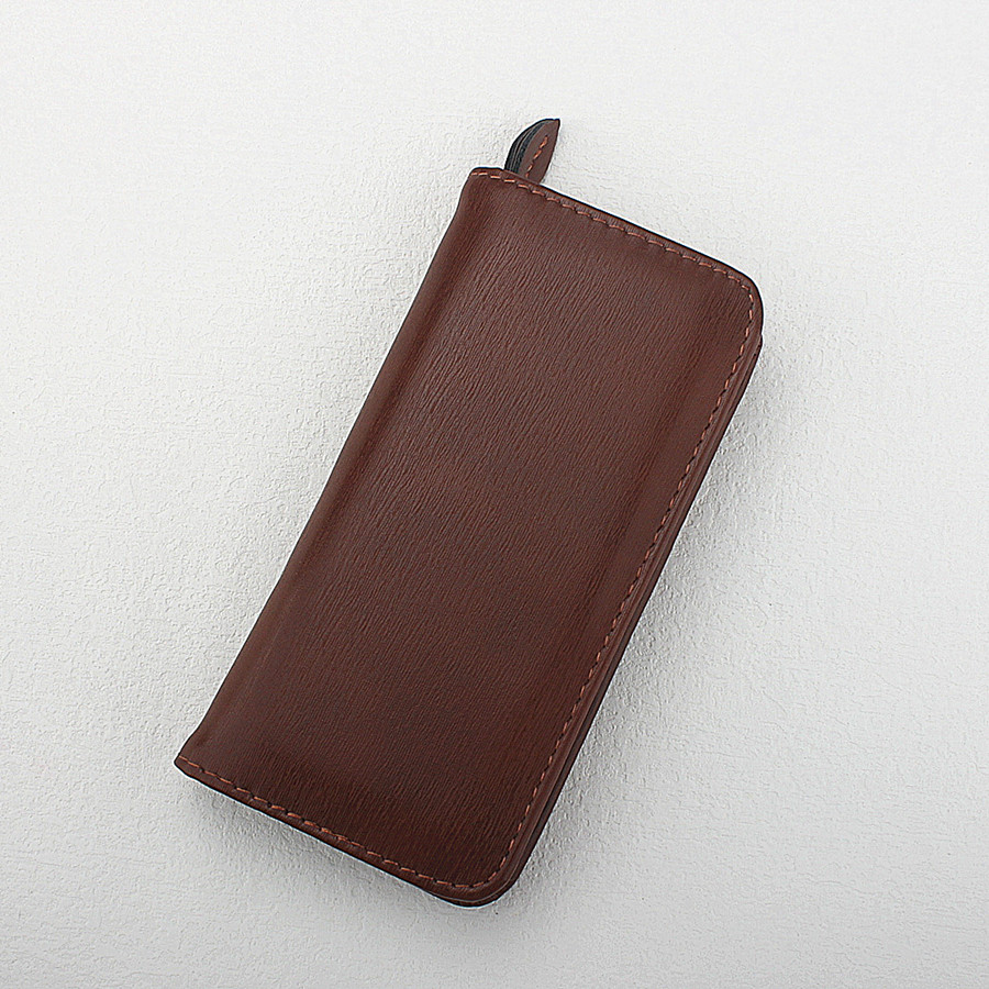 Leather Fountain Pen Case 3 Slots Pouch - PU Leather Fountain Pen Case Zippered