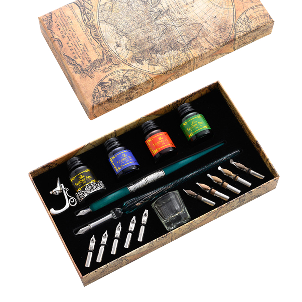 Unique Dip Pen Sets Fountain S - Glass Dip Pen Calligraphy Ink Set 评论和价格