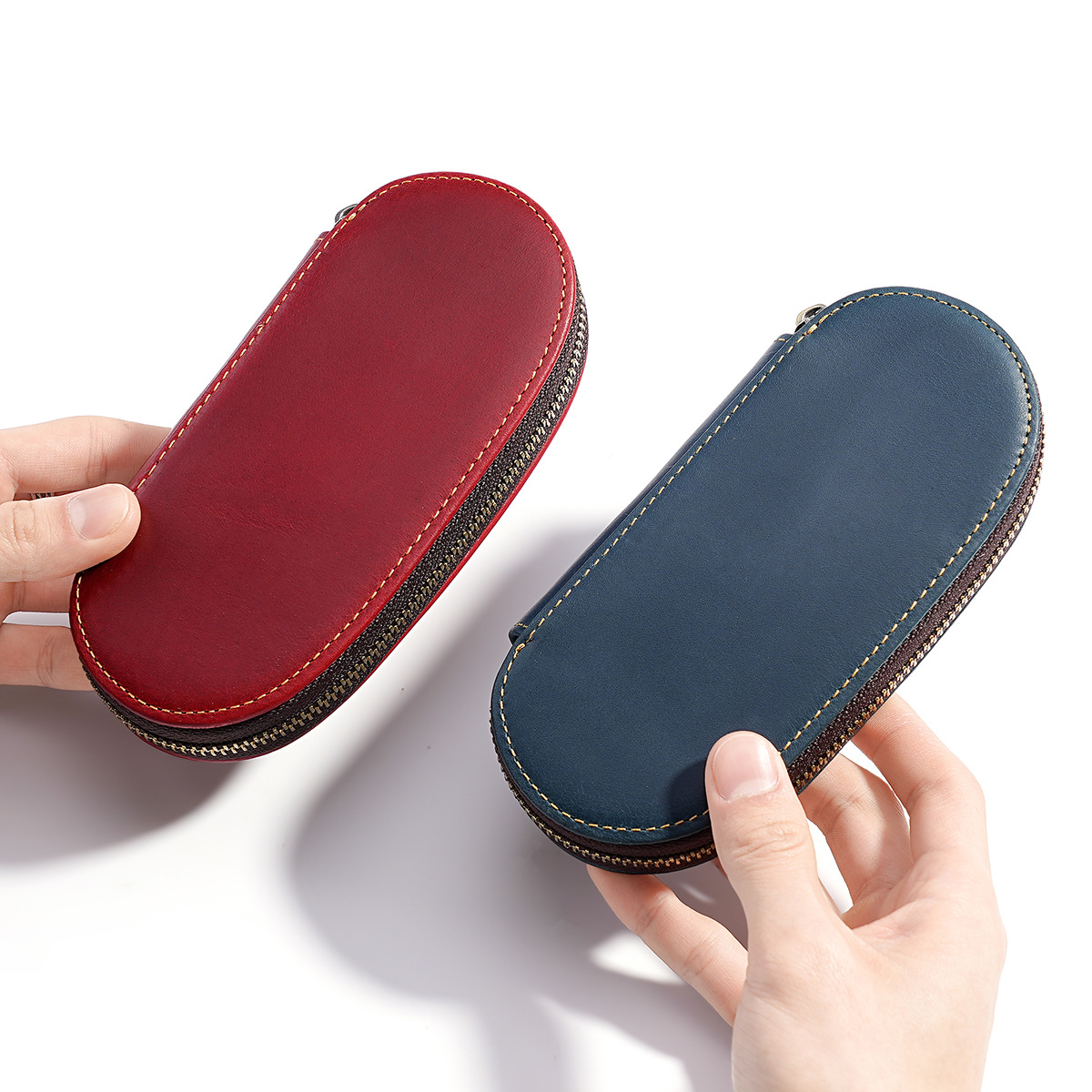Retro 3-slot Fountain Pen Case - Leather Fountain Pen Case 3 Slots Pouch 评论和价格