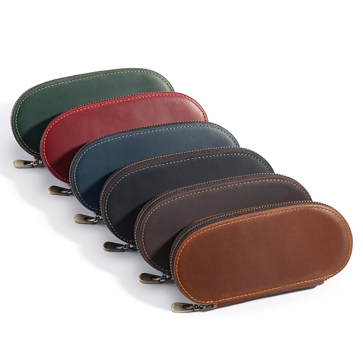 Retro 3-slot Fountain Pen Case - Leather Fountain Pen Case 3 Slots Pouch 评论和价格