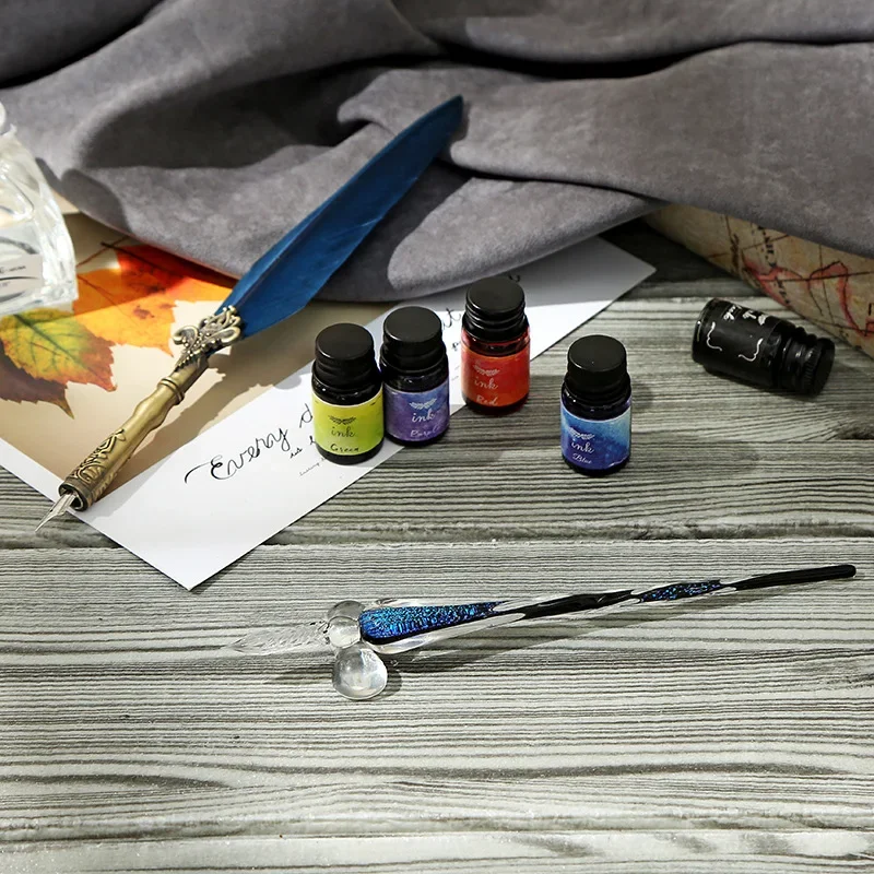 A 1PCS Glass Pen Ink Mercury S - Glass Dip Pen Calligraphy Ink Set 评论和价格