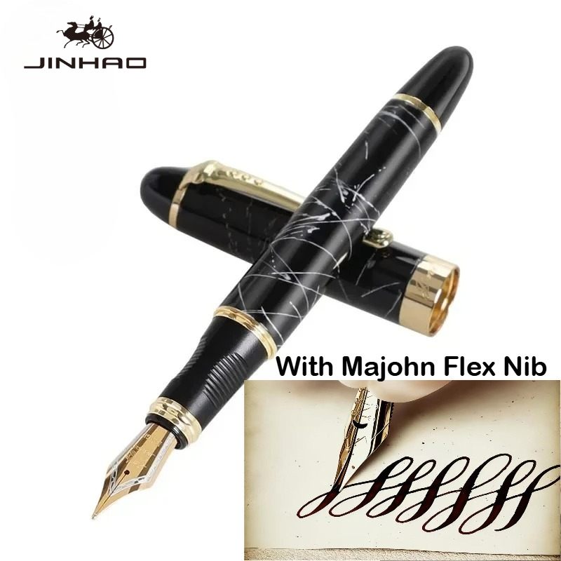 JINHAO X450 Fountain Pen With  - Fountain Pen Calligraphy Flex Nib 评论和价格