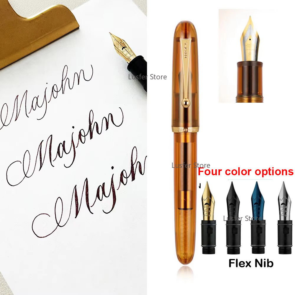 Limited Jinhao 9016 Acrylic Tr - Fountain Pen Calligraphy Flex Nib 评论和价格