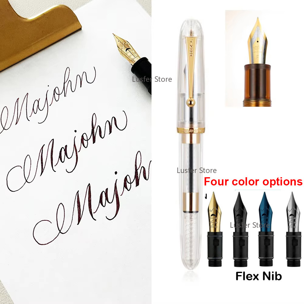 Limited Jinhao 9016 Acrylic Tr - Fountain Pen Calligraphy Flex Nib 评论和价格