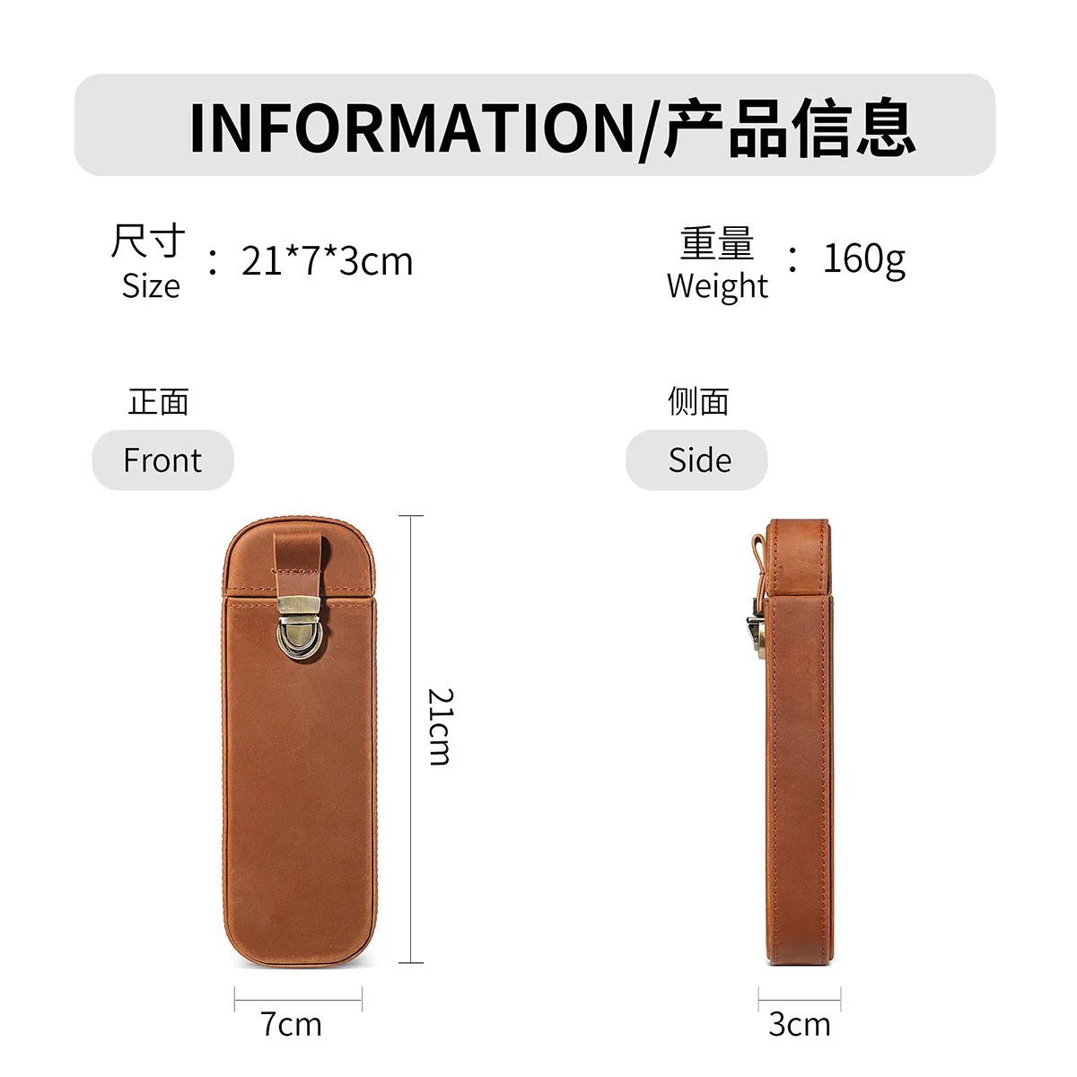 Handmade Leather 3 Slots Fount - Leather Fountain Pen Case 3 Slots Pouch 评论和价格