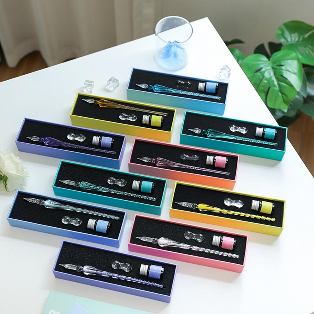 Glass Dip Pen Set With Ink & P - Glass Dip Pen Calligraphy Ink Set 评论和价格