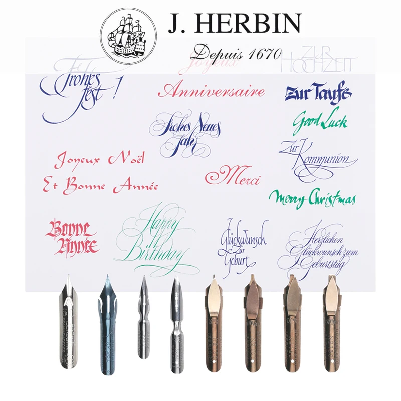 Original France's J. Herbin x  - Fountain Pen Calligraphy Flex Nib 评论和价格