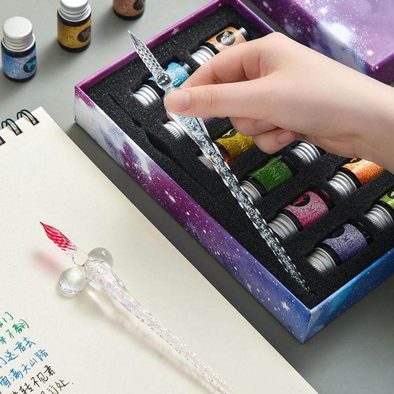 Glass Dip Pen Set Crystal Star - Glass Dip Pen Calligraphy Ink Set 评论和价格