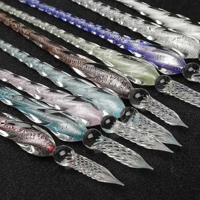 Crystal Glass Dipping Pen Set  - Glass Dip Pen Calligraphy Ink Set 评论和价格