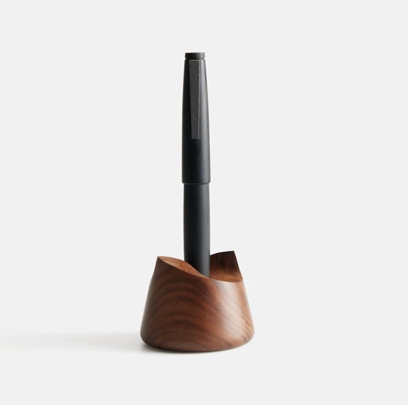 Walnut Wood Fountain Pen Holde - Wooden Fountain Pen Desk Stand Holder 评论和价格