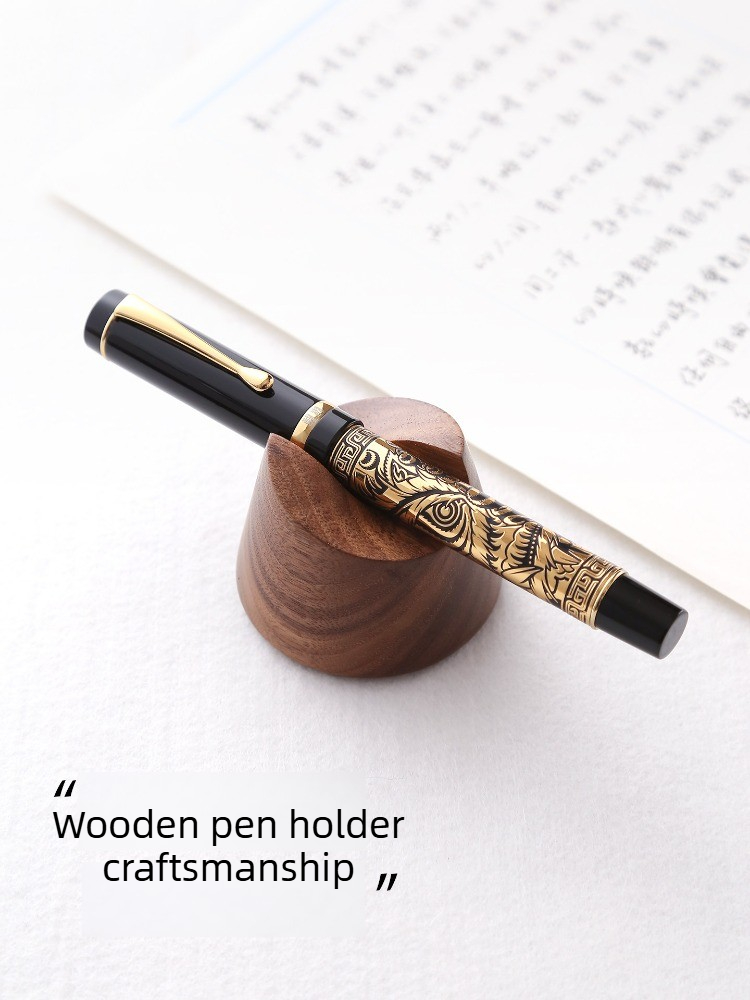 Walnut Wood Fountain Pen Holde - Wooden Fountain Pen Desk Stand Holder 评论和价格