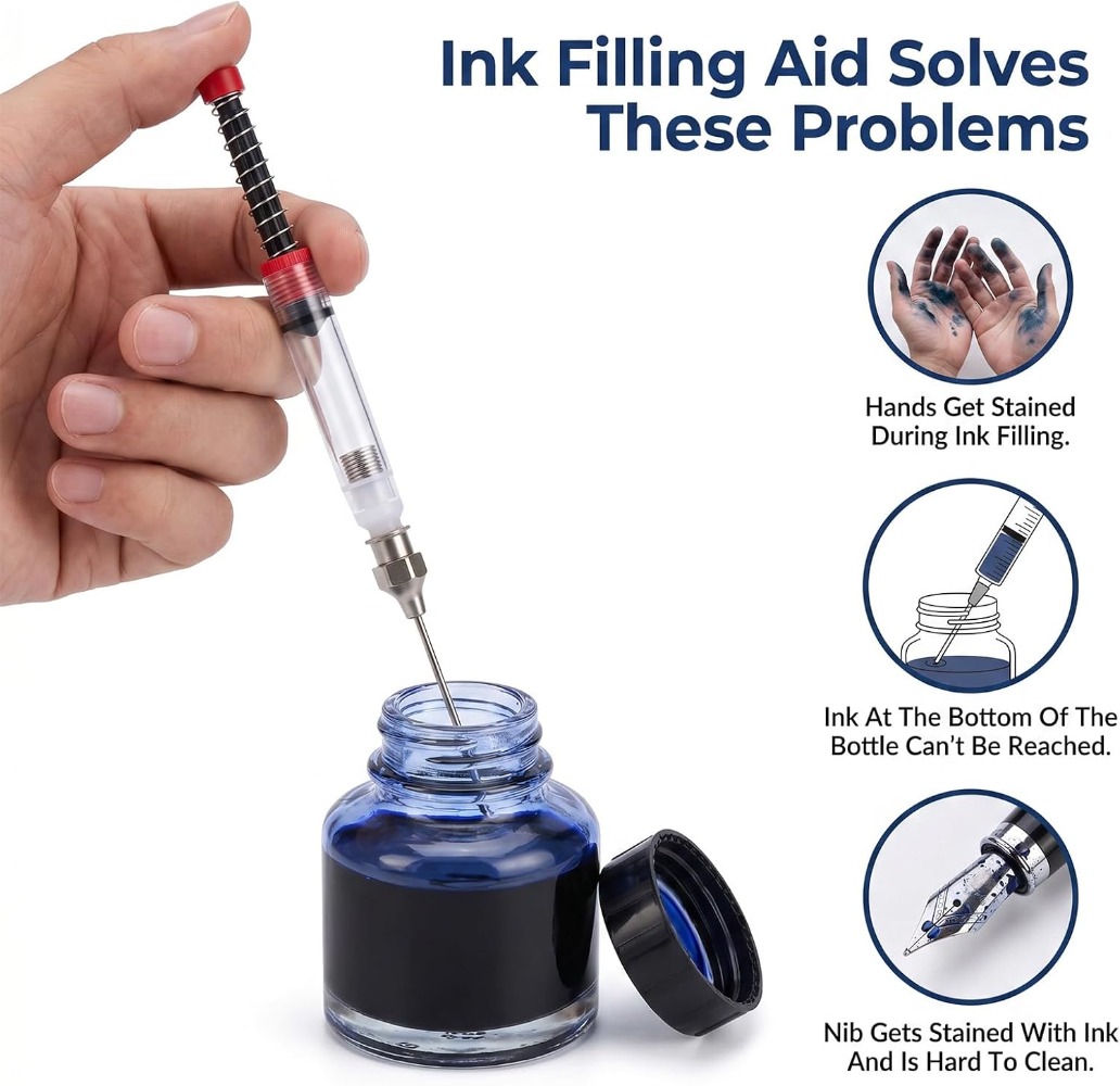 1-10PCS Fountain Pen Filler In - Fountain Pen Converter Ink Suction 评论和价格