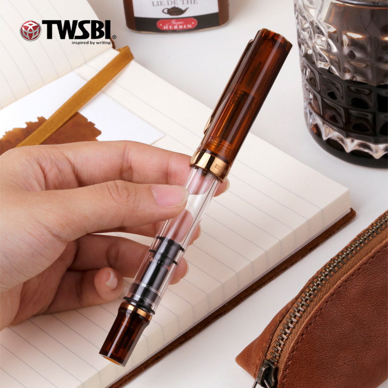 TWSBI ECO Coffee Brown Fountai - Fountain Pen Piston Filler Large Ink 评论和价格