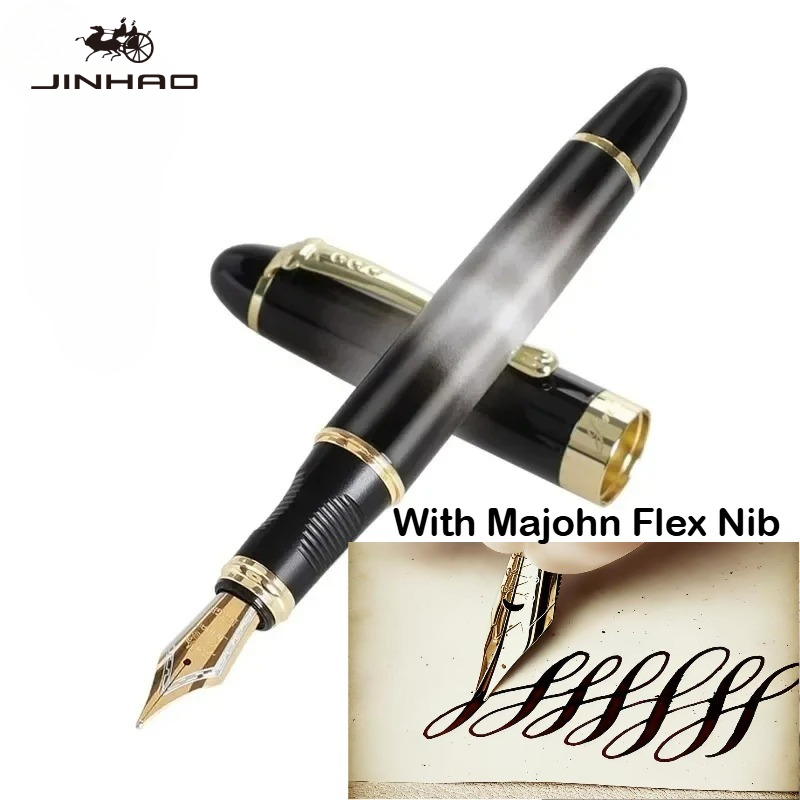 JINHAO X450 With Majohn Flex N - Fountain Pen Calligraphy Flex Nib 评论和价格