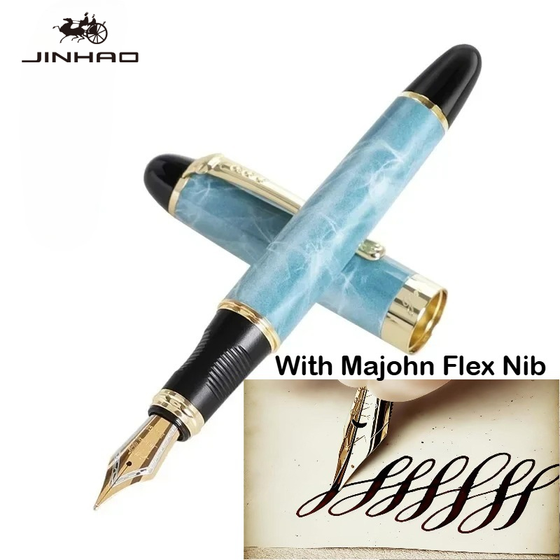 JINHAO X450 With Majohn Flex N - Fountain Pen Calligraphy Flex Nib 评论和价格