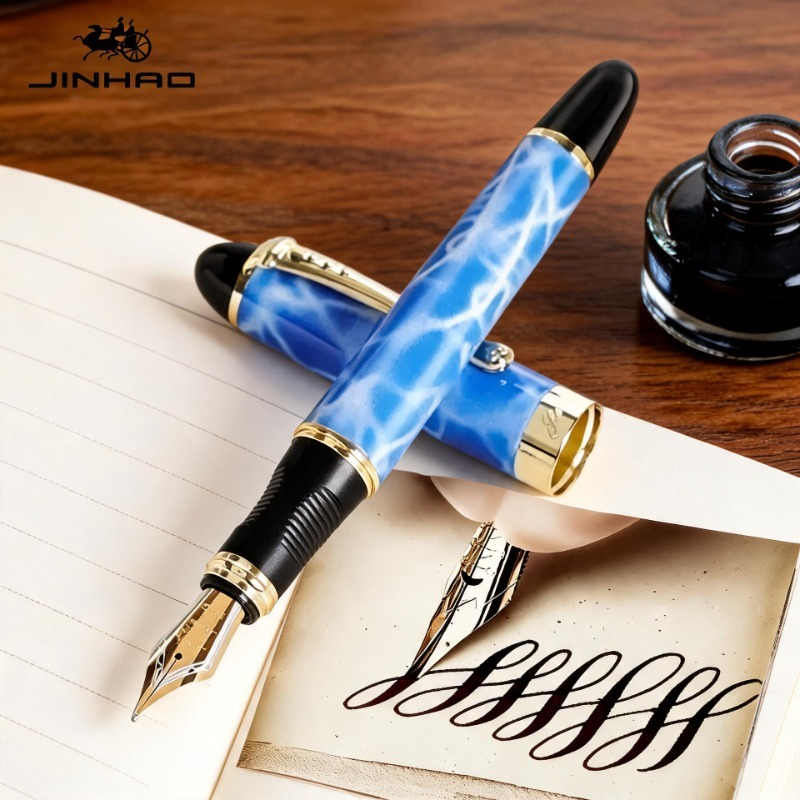 JINHAO X450 Metal Fountain Pen - Fountain Pen Calligraphy Flex Nib 评论和价格