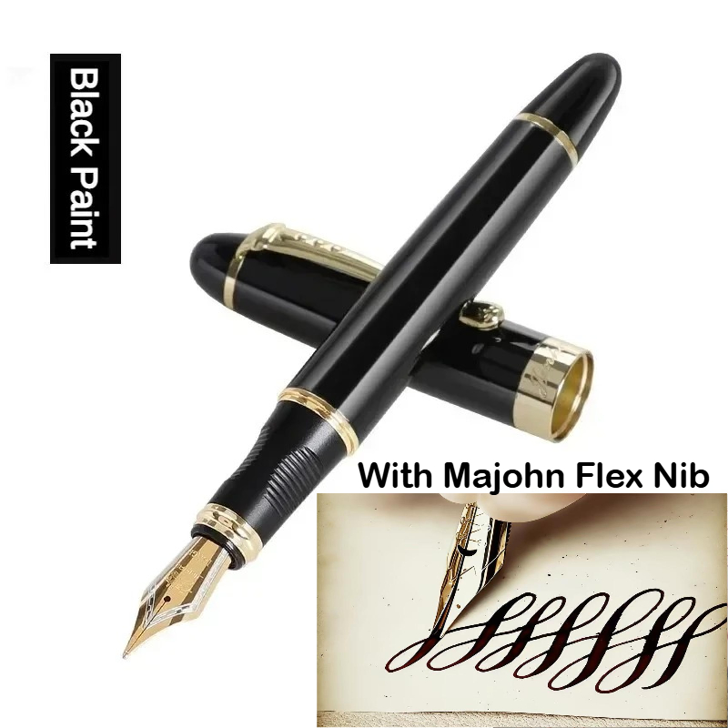 JINHAO X450 Metal Fountain Pen - Fountain Pen Calligraphy Flex Nib 评论和价格