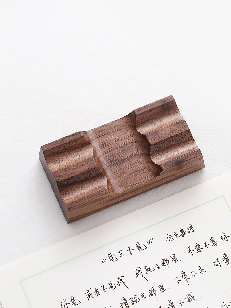 Walnut Wood Pen Holder Stand f - Wooden Fountain Pen Desk Stand Holder 评论和价格